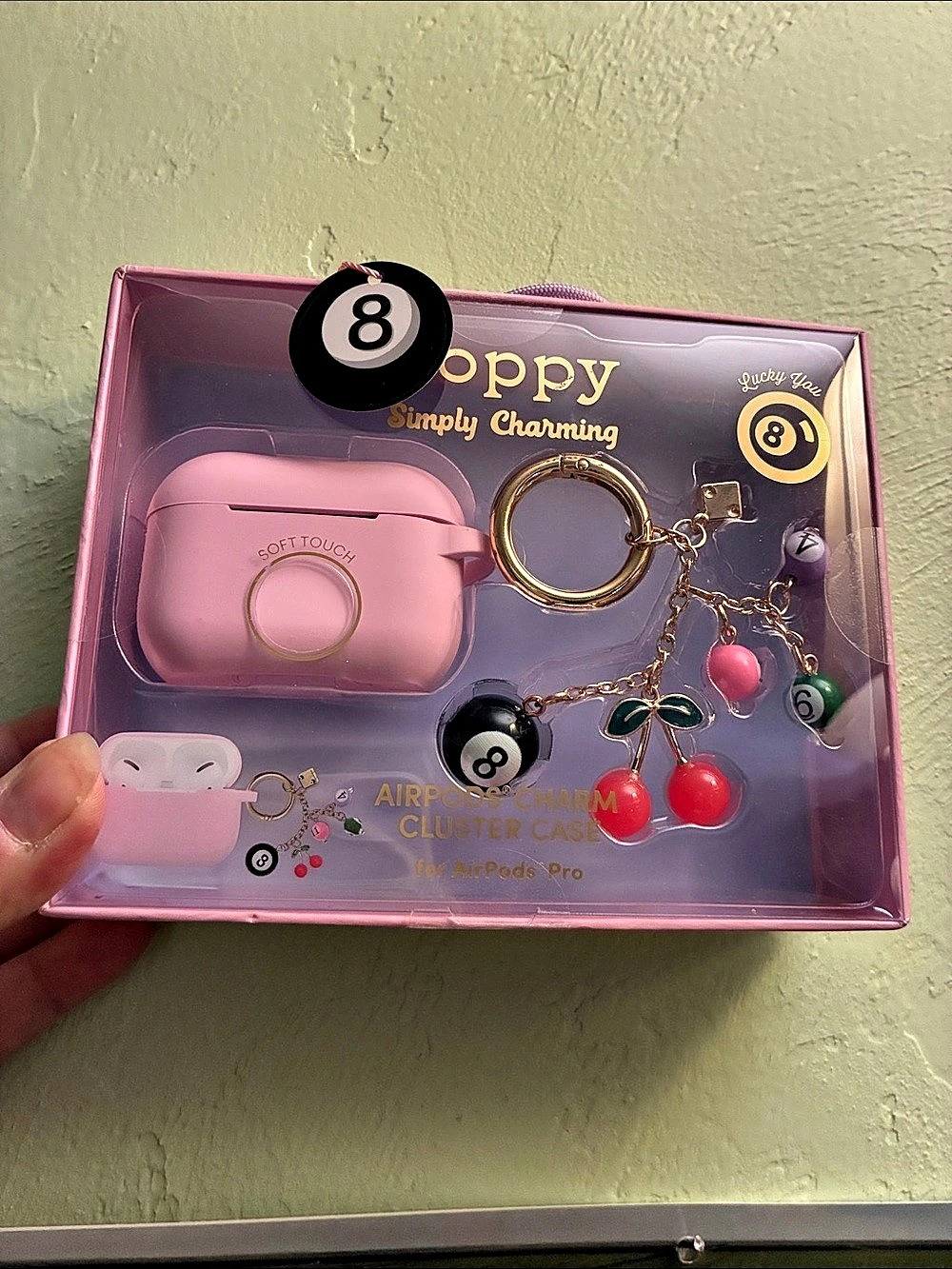 Poppy Simply Charming AirPods Charm Cluster Case Pink AirPods Pro Case NWT